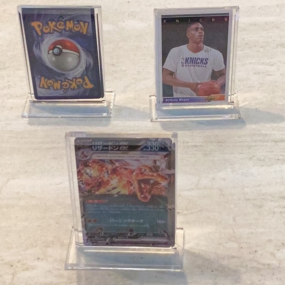 Premium Acrylic Display Stand For Pokemon Cards & Trading Card Clear Lot Of 3 - Picture 8 of 10